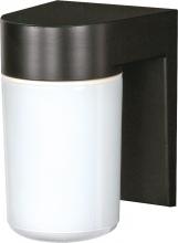 Nuvo SF77/137 - 1 Light - 8&#34; Utility Wall with White Glass - Black Finish