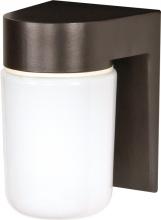 Nuvo SF77/138 - 1 Light - 8&#34; Utility Wall with White Glass - Bronzotic Finish
