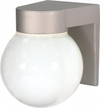 Nuvo SF77/139 - 1 Light - 8&#34; Utility Wall with White Glass - Satin Aluminum Finish