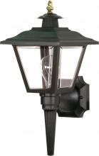 Nuvo SF77/896 - 1 Light - 17&#39;&#39; Coach Lantern with Finial; Beveled Acrylic Panels - Black Finish