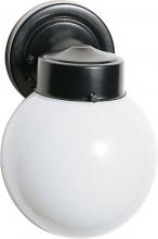 Nuvo SF77/992 - 1 Light - 6&#34; Outdoor Wall with White Glass - Black Finish